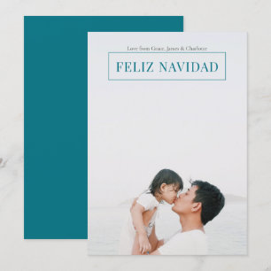 Feliz Navidad Carte verte moderne de Noël