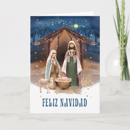 Feliz Navidad. Cartes de la crèche en espagnol (Devant)