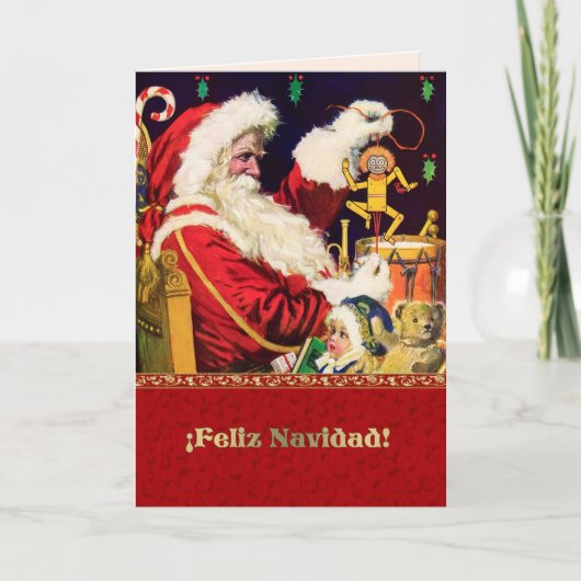 Feliz Navidad. Cartes de Noël en espagnol (Devant)