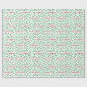 Feliz Navidad Chili Pepper Pattern Cadeaupapier (Vlak)