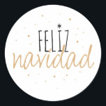 Feliz Navidad Christmas<br><div class="desc">Un autocollant de Noël amusant et ludique qui dit "Feliz Navidad"</div>