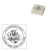 Feliz Navidad Circular Rubberstempel (Gestempeld)