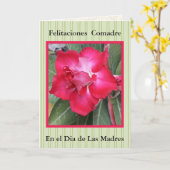 Feliz Navidad Comadre Kaart (Gele Bloem)