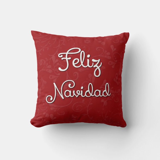 Feliz Navidad Coussin espagnol de Noël (Recto)
