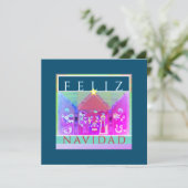Feliz Navidad Creche Scene (Staand voorkant)