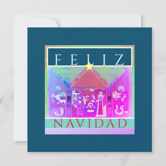 Feliz Navidad Creche Scene (Voorkant)