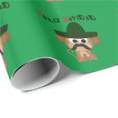 Feliz Navidad. Cute monkey Cadeaupapier (Rol Hoek)