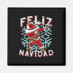 Feliz Navidad Dabbing Kerstsombrero Magneet