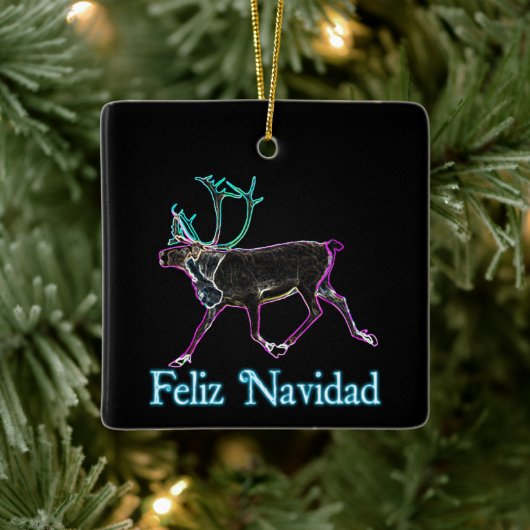Feliz Navidad - Electric Cariou Keramisch Ornament (Boom)