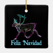 Feliz Navidad - Electric Cariou Keramisch Ornament (Achterkant)