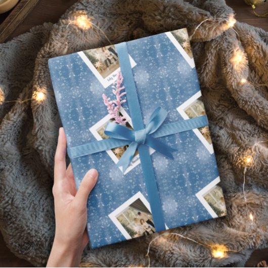 Feliz Navidad Elegante Azul Tarjeta de Iman Cadeaupapier