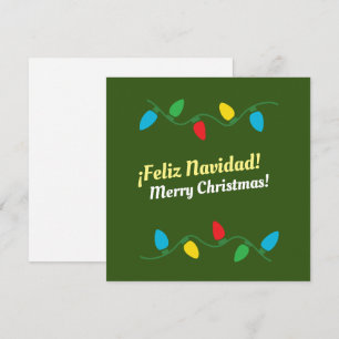"Feliz Navidad" en anglais et carte de vacances es