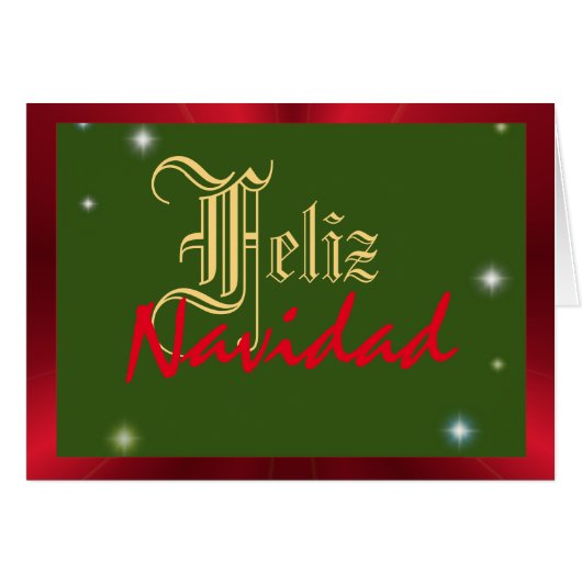 Feliz Navidad étoile rouge et verte Noël (Devant horizontal)