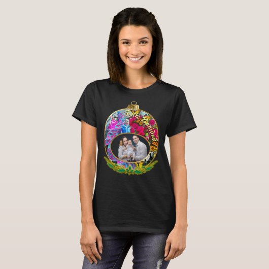 Feliz Navidad Familie Dansen Vlinders PV01 T-shirt (Voorkant volledig)