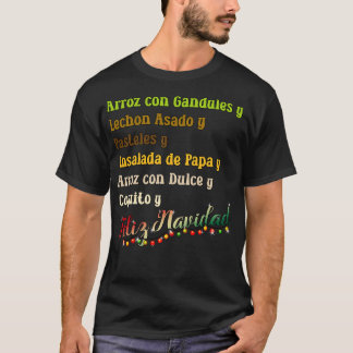 Feliz Navidad favoriete voedingsmiddelen T-shirt