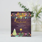 Feliz Navidad Feest Paars Gouden Budget Cactussen (Staand voorkant)