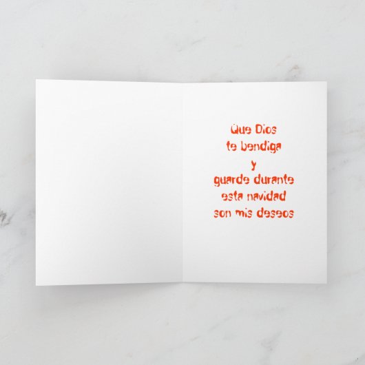 Feliz Navidad Feestdagen Kaart (Binnen)