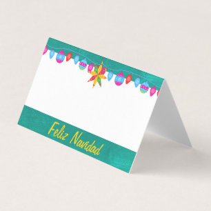 Feliz Navidad Fiesta sur Sarape rose et verte