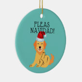 Feliz Navidad "Fleas Navidad" Funny Cute Ornament (Rechts)