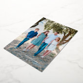 Feliz Navidad Foil Carte photo de Noël (Rotation)