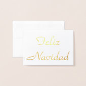Feliz Navidad Folie Kaarten (Voorkant met envelop)