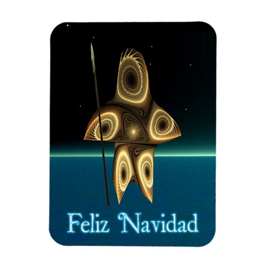 Feliz Navidad - Fractal Inuit Hunter Magneet (Verticaal)