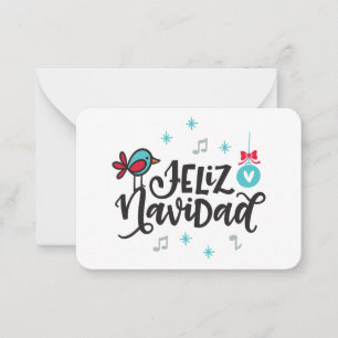 Feliz Navidad Gift Enclosures Notitiekaartje