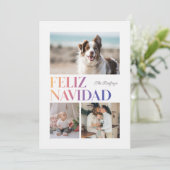 Feliz Navidad gradiënt Headline Holiday Kaart (Staand voorkant)