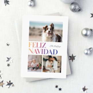 Feliz Navidad gradiënt Headline Holiday Kaart