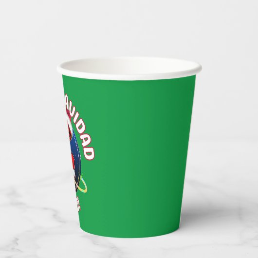 FELIZ NAVIDAD GRAPPIGE SANTA ASTRONAUT PAPIEREN BEKERS (Achterkant)