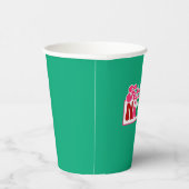 Feliz Navidad - Helder kleurrijk Papieren Bekers (Rechts)