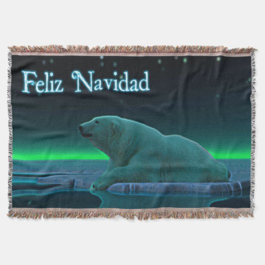 Feliz Navidad - Ice Edge Polar Beer Deken (Voorkant)