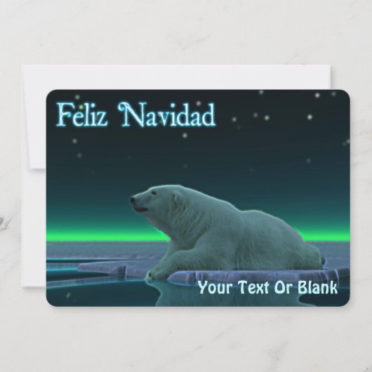 Feliz Navidad - Ice Edge Polar Beer Feestdagenkaart (Voorkant)