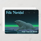Feliz Navidad - Ice Edge Polar Beer Feestdagenkaart (Voorkant / Achterkant)