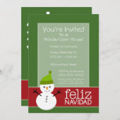 Feliz Navidad - invitation de partie (Devant / Derrière)