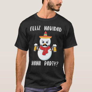 Feliz Navidad Juana Party Spaanse kerstklas T-shirt