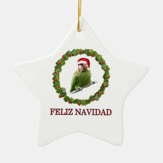 Feliz Navidad Keramisch Ornament (Voorkant)
