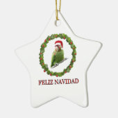 Feliz Navidad Keramisch Ornament (Links)