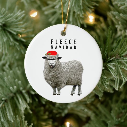 Feliz Navidad Keramisch Ornament (Boom)