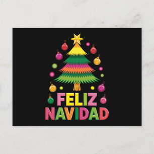 Feliz Navidad Kerstboom Spaans Vakantie Kerstmis Feestdagenkaart