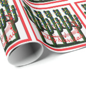 Feliz Navidad-kerstcactus - Gift Wrap Cadeaupapier (Rol Hoek)