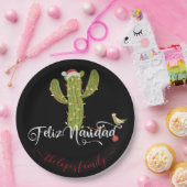 Feliz Navidad-kerstcactus Papieren Bordje (Feest)