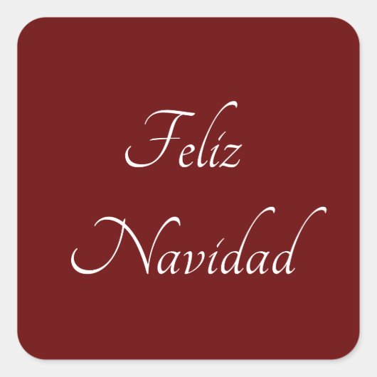 Feliz Navidad-kerstfeestrood Vierkante Sticker (Voorkant)