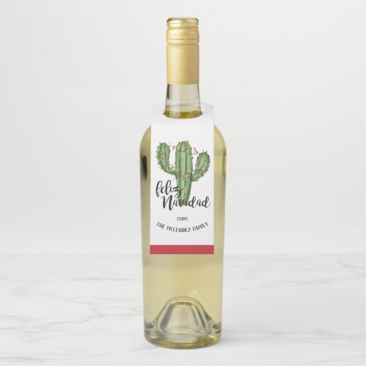 Feliz Navidad kerstfles Hanger (Op fles)