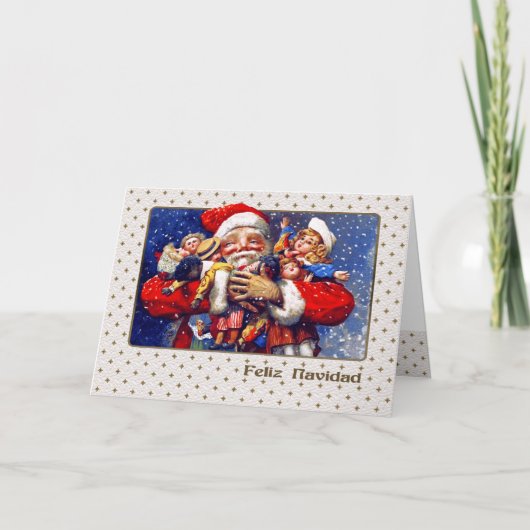 Feliz Navidad. Kerstkaarten in het Spaans Feestdagen Kaart (Voorkant)