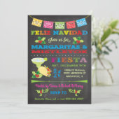 Feliz Navidad Kerstmis Mistletoe en Margaritas Kaart (Staand voorkant)