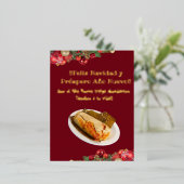 Feliz Navidad Kerstmis naar El Comelón de Tamales Folie Feestdagen Briefkaart (Staand Voorkant)