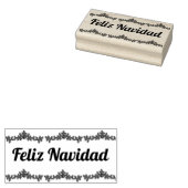 Feliz Navidad Kerstmis (Spaans) Rubberstempel (Gestempeld)