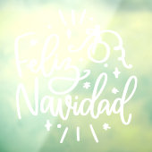 Feliz Navidad, kersttouwtrek in het Spaans Raamsticker (Vel 3)