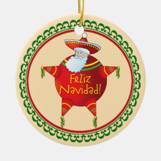 Feliz Navidad-kerstversiering Keramisch Ornament